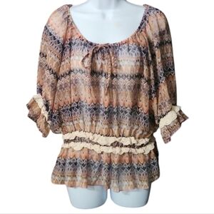 Ya Los Angeles Multicolor Peplum Top